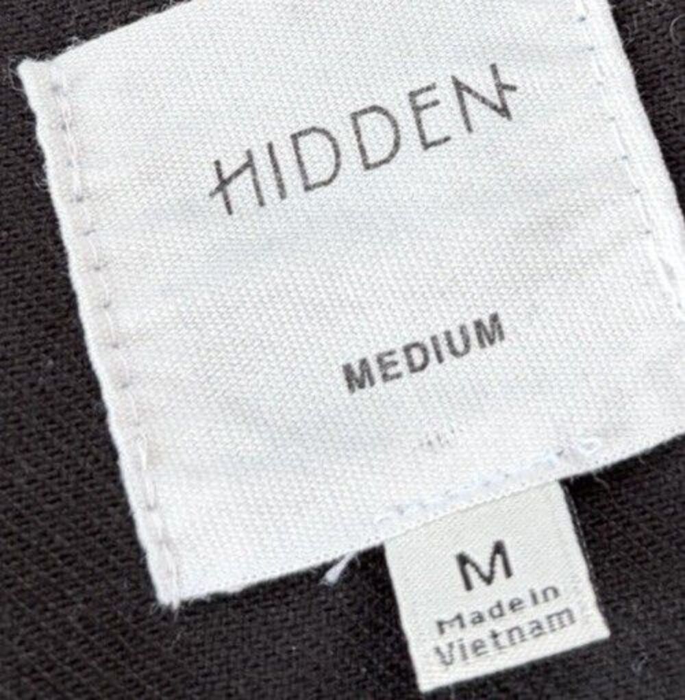 HIDDEN Black Denim Jean Jacket Size M Raw Hem - Picture 3 of 6